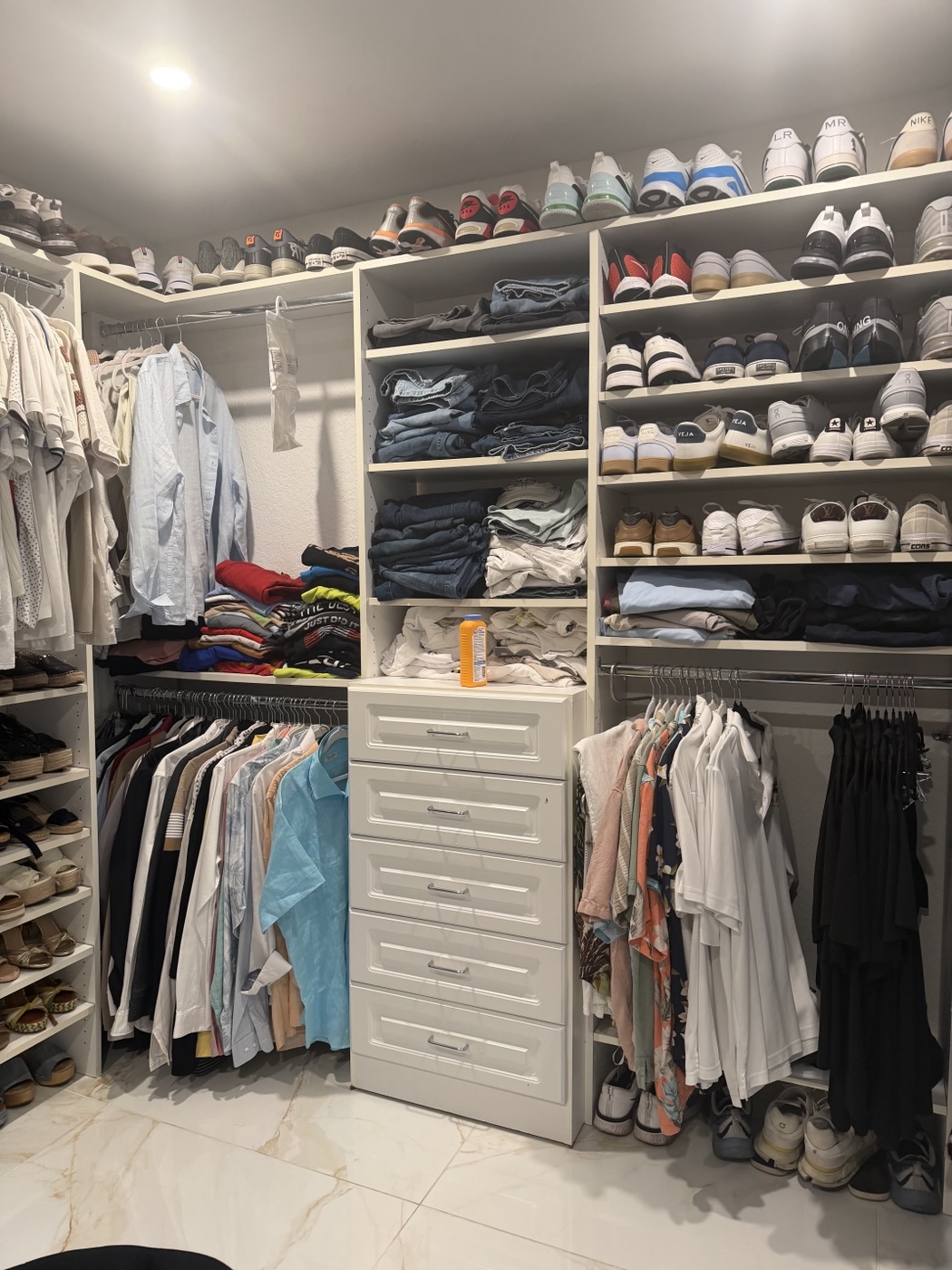 Walk-in closet, right side, before